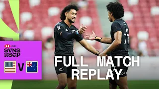 All Blacks 7s edge epic | USA v New Zealand | Singapore HSBC SVNS | Full Match Replay