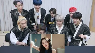 STRAY KIDS reaction to ))-;:'"TWICE SET ME FREE MV:;:'(((