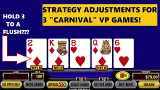 3 "Carnival" Video Poker Games That Require Strategy Adjustments