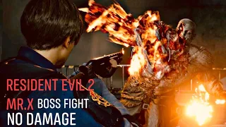 RESIDENT EVIL 2 Remake - Tyrant/T-00/Mr.X Final Boss fight No Damage Hardcore