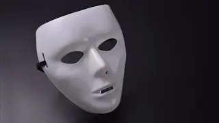 Maske weiß - Theathermaske zum bemalen unbemalt basteln Anonymous Phantom Masken