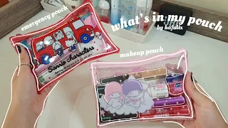 what's in my pouch 👜 *makeup + emergency pouch*