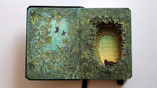 A Tabby Cat, Custom Altered Book Journal (Books Become Art)