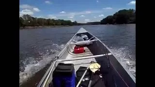 4hp motor on 17ft canoe.