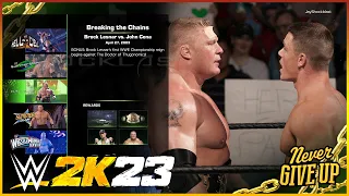 WWE 2K23 Breaking the Chains Brock Lesnar vs John Cena (100% Completion)