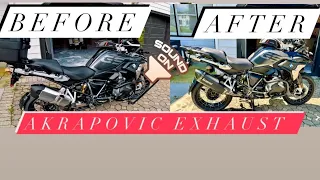 BMW R1250GS Akrapovic Exhaust Swap: Hear the Difference! 🔊 Before & After Riding Sounds