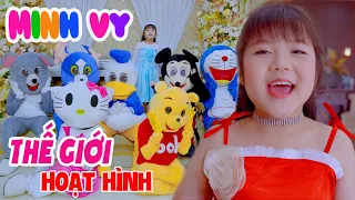 THẾ GIỚI HOẠT HÌNH - Bé MINH VY - Nhạc Thiếu Nhi bé thích vịt Donald thích chú chuột Mickey