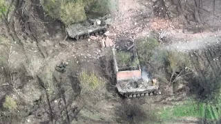 Звдяки 110-ій окремій бригаді територіальної оборони міну танк та два БМП кремлівської орди