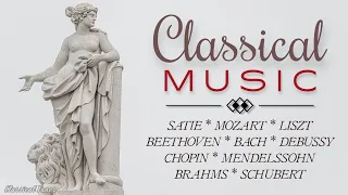 Classical Music | Soothing Heavenly Piano Solo Music | Mozart Satie Bach Brahms Chopin Mendelssohn