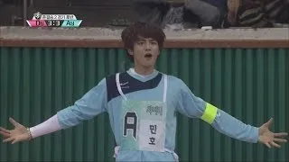 [HOT] 아이돌 스타 육상양궁풋살컬링 선수권대회 1부 K-Pop Star Championships - 남자 풋살 준결승전, 샤이니 민호의 360도 회전 헤딩슛 20140130