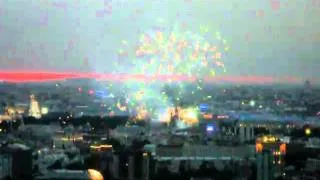 Fireworks in Moscow. View from the "City Space Bar & Lounge"