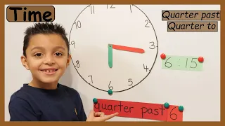 Time | Quarter past, quarter to | 12 hour clock | Telling time | Maths with Nile