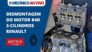 Desmontagem do motor Renault B4D 3-cilindros | O MECÂNICO AO VIVO