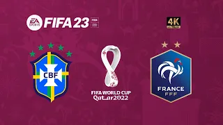 Brazil vs France | FIFA 23 World Cup QATAR 2022 | Final Match [4K 60FPS]