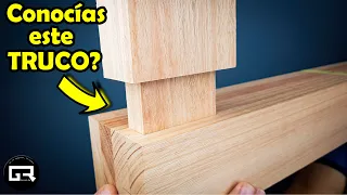 TRUCO para Hacer CAJA y ESPIGA [RÁPIDO y PRECISO] | MORTISE AND TENON JOINT