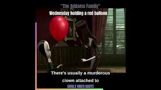 The Addams Family The Mysterious Red Balloon Held by Wednesday #shorts