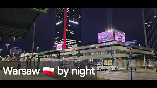 A scenic night walk in Warsaw downtown [4k] #warszawa #poland #warszawa #centrum