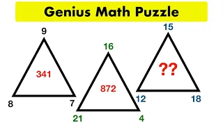 Which Number Replaces The Question Mark In Triangle ?? | Maths Puzzle