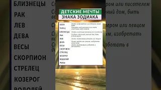 Детские мечты для каждого знака зодиака - #гороскоп