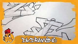 How to draw graffiti wildstyle letters - first steps for beginner