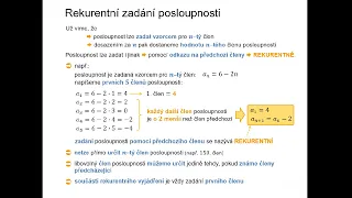 8.3 Rekurentní vyjádření posloupnosti