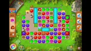 GardenScapes Level 1676 no boosters (14 moves)