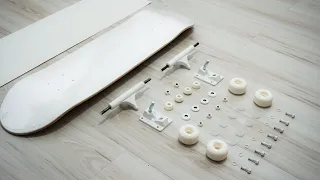 DREAM BUILD ALL WHITE SKATEBOARD SETUP