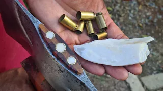 Axe Hanging - How To Decorate The Axe Wedge With Shell Casing & Nacre