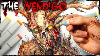 The WENDIGO 💀 Creepypasta (Speedpaint) Story + Drawing