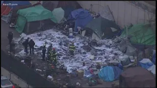 Fire destroys multiple tents at Mpls. homeless encampment