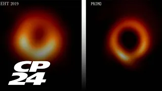 An image of a black hole from 2019 has been updated using A.I