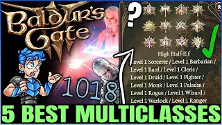 Baldur's Gate 3 - 5 Best GAME BREAKING Multiclasses Possible - Ultimate Multiclass Guide Round 6!