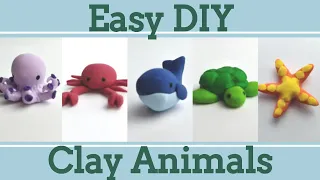 Easy Clay Animals for Beginners #1│5 in 1 Polymer Clay Tutorial