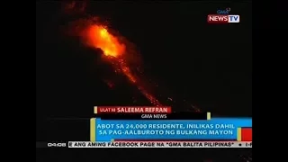 BP: Abot sa 24,000 residente, inilikas dahil sa pag-aalburoto ng Bulkang Mayon