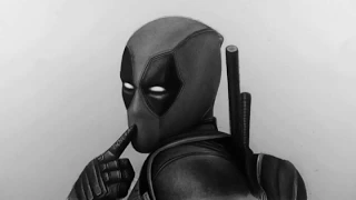 Deadpool  2 - realistic drawing time lapse by artist A.das