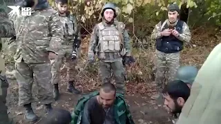 Вот видео пленения сирийского боевика в Карабахе!