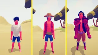 EVOLUTION OF LUFFY IN TABS | Totally Accurate Battle Simulator