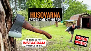 Axe Throwing with the Husqvarna Swedish hatchet! #axethrowing #axe #skills #review #vikings