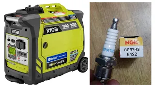 Ryobi 2300 watts- como cambiar la bujía. How to change spark plug