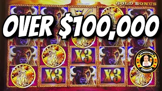 $100,000+ in JACKPOT'S on Buffalo Slot Machines MUST SEE