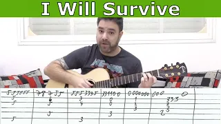 Fingerstyle Tutorial: I Will Survive -- Guitar Lesson w/ TAB