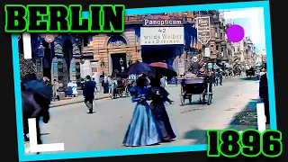 🔵 WONDERFUL  Berlin - Friedrichstraße 1896! 😲 IN COLOR  [remastered, 60FPS, sound added]