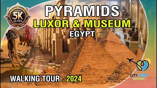 Step into History: Virtual Tour of Egypt's Majestic Pyramids, Enchanting Luxor, and Rich 5K Ultra