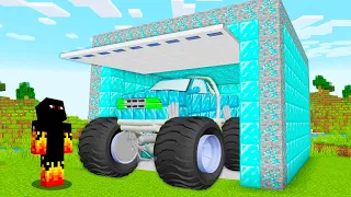 FIZ UMA GARAGEM PRO MONSTER TRUCK NO MINECRAFT