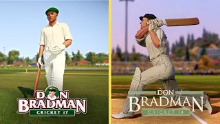 Don Bradman Cricket 17 Vs Don Bradman Cricket 14 | Gameplay & Graphics Comparison