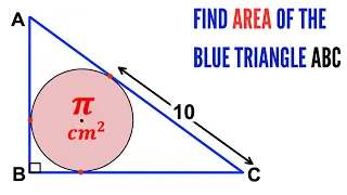 Can you find area of the Triangle ABC? | (Inscribed Circle) | #math #maths | #geometry