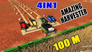 Farming Simulator 19: Amazing Harvesting and Baling!! 4 in 1 Baler! Giant Loader!!