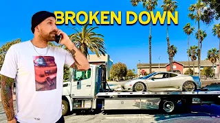 BROKEN DOWN! MY CHEAP FERRARI FINALLY LEAVES ME STRANDED- BUDGET 360 PROJECT