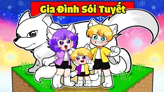 NABEE VÀ TOGA BẤT NGỜ CÓ GIA ĐÌNH NGƯỜI SÓI TUYẾT TRONG MINECRAFT*NABEE 1 BLOCK 👨‍👩‍👧‍👦🐺🌚