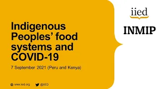 Indigenous Peoples’ food systems and COVID-19 (Peru and Kenya)